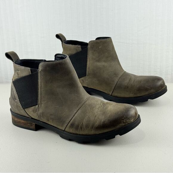 Sorel Emelie Chelsea Waterproof Ankle Boots Women’s Size 9.5 EUR 40.5 Full-Grain - Picture 9 of 11